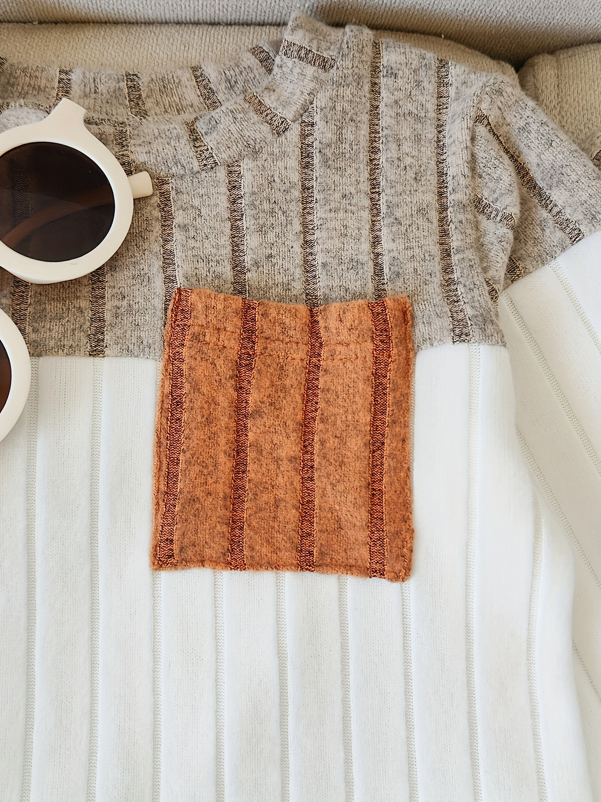 Baby Boy Color-Block Sweater & Pants Set for Fall - ayq