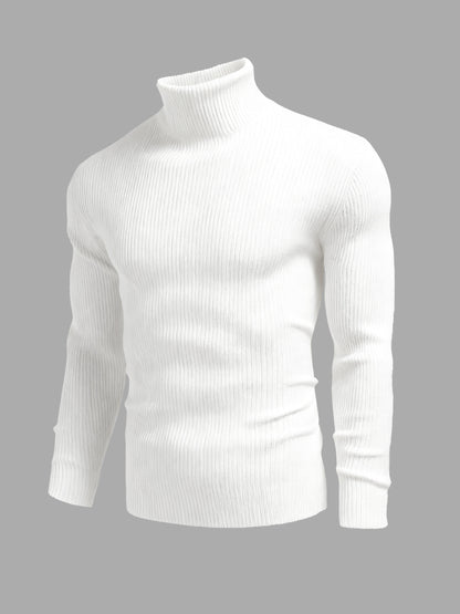 Men'S Long-Sleeve Sweatshirt for Autumn And, Featuring a High Collar, Knitted Design, Casual And Stylish for Outerwear
