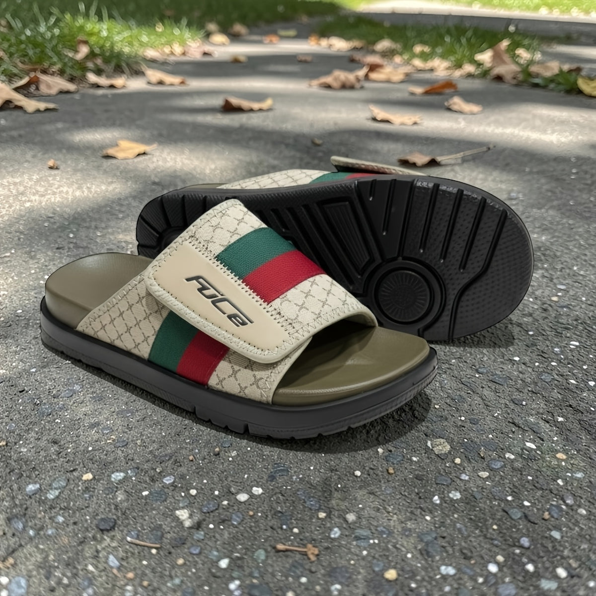 Men's Fashion Sandals with Thick EVA Sole and Floral Upper
