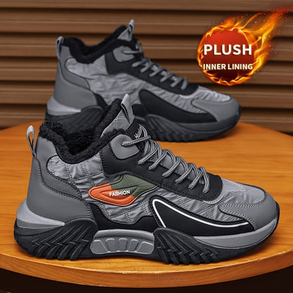 Men's Winter Chukka Boots, Fleece-Lined Outdoor Hiking Shoes