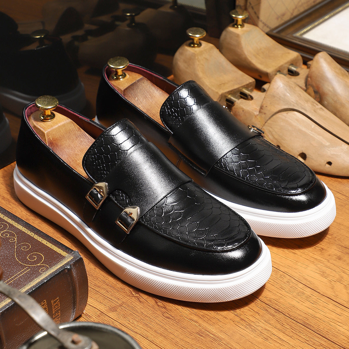 Men's British Style Slip-On Loafers Casual Business Shoes