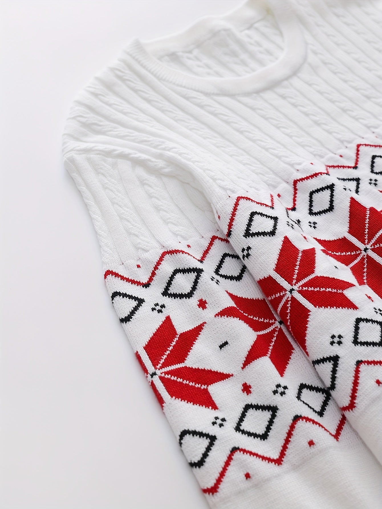 Men'S Jacquard Casual Knitted Warm Top