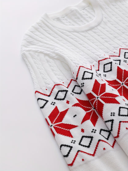 Men'S Jacquard Casual Knitted Warm Top