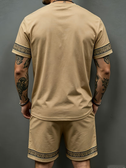 Men's Casual Summer Crew Neck Short Sleeve and Shorts Set