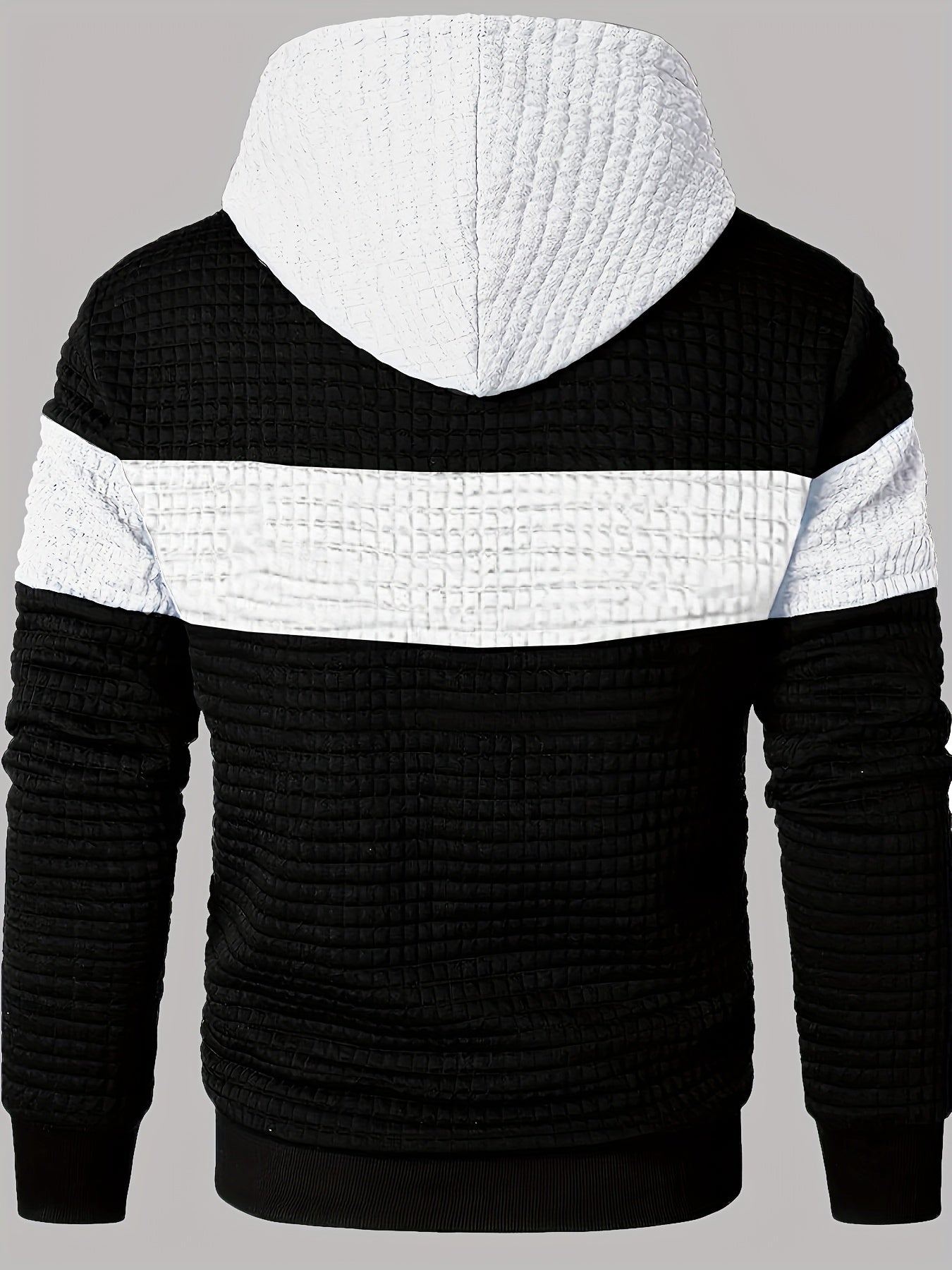 Fashion Hooded Sweatshirt | Casual Men'S Pullover with Slight Stretch Fabric, Long Sleeve, Pocket Details, Solid Color Pattern for Spring/Fall