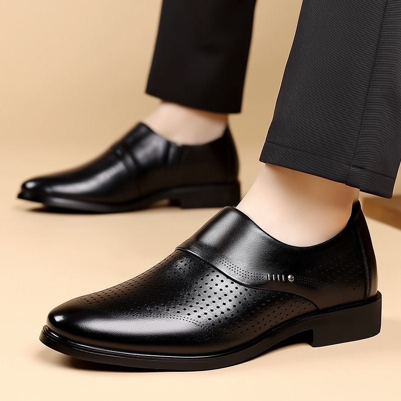 Men's Classic Slip-On Business Casual Loafers, Breathable PU