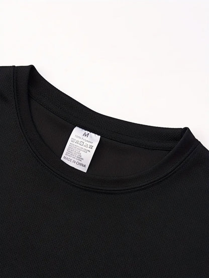 Men'S 2026 Happy New Year Santa Claus Graphic T-Shirt - Breathable Summer Casual Tee with Golden & Red Print, Regular Fit Round Neck Short Sleeve, Festive Clothing, Comfortable Fit, Holiday Shoppers