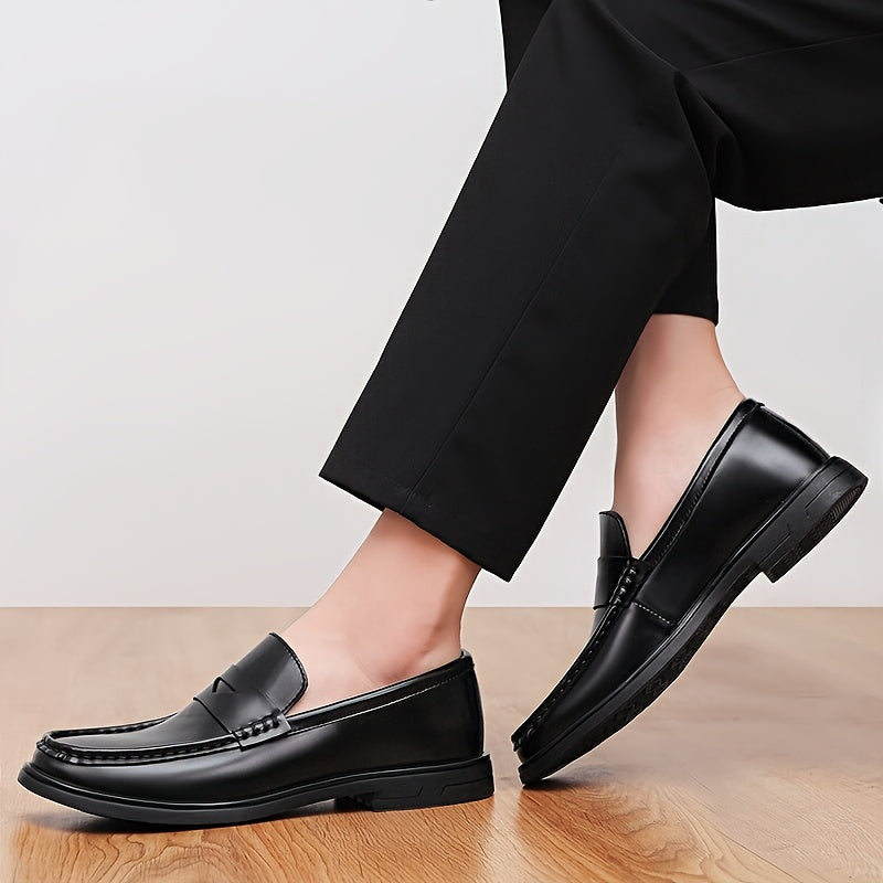 Men's Genuine Leather Loafers Slip-On Vintage Style Casual Shoes