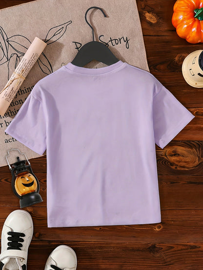 Girls' 10th Birthday Short Sleeve Cotton T-Shirt Casual Style