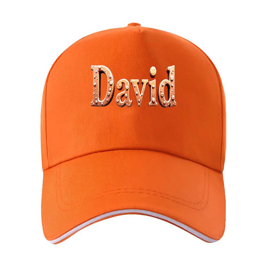Unisex David Textured Lettering Baseball Cap for All Seasons