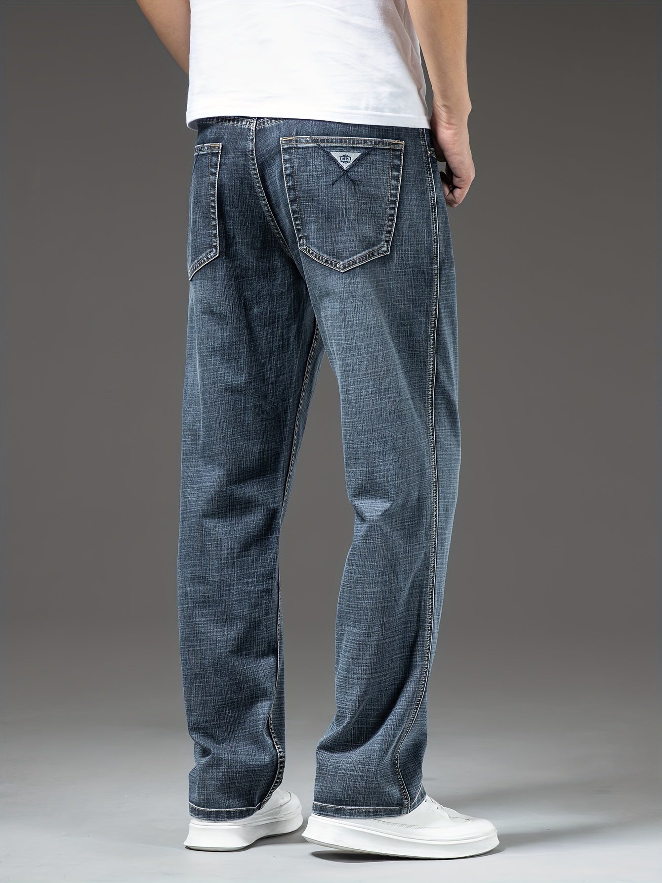 Geng Yuanshi High-End Summer Men's Jeans New Trend Fashion Straight-Leg Light Business Stretch Denim Pants