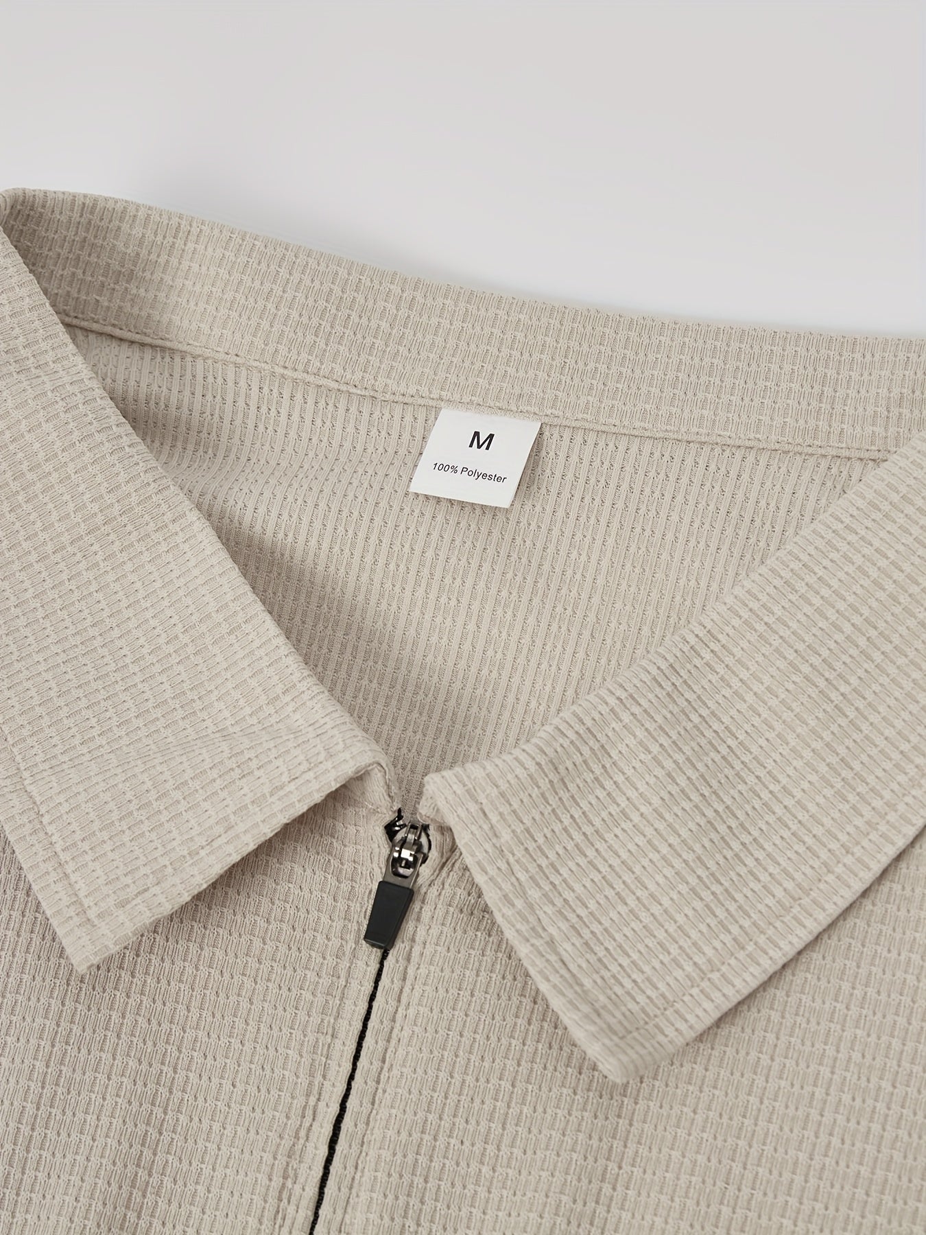 Men's Casual Fashion Short-Sleeve Zip-Up Suit, Suitable for All Seasons - ayq