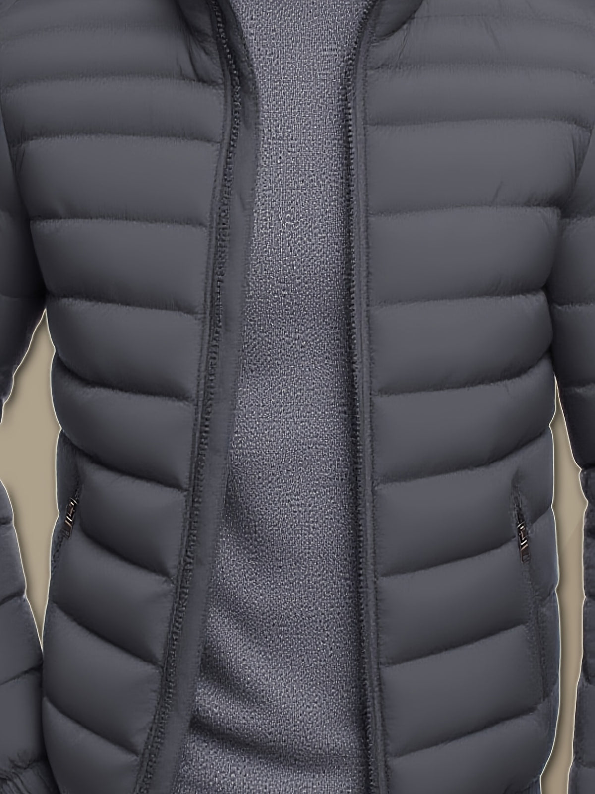 Men's Lightweight Stand Collar Winter Jacket - Casual Loose Fit