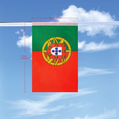 Portugal String Flags Banner 6m Durable Polyester 20 Flags