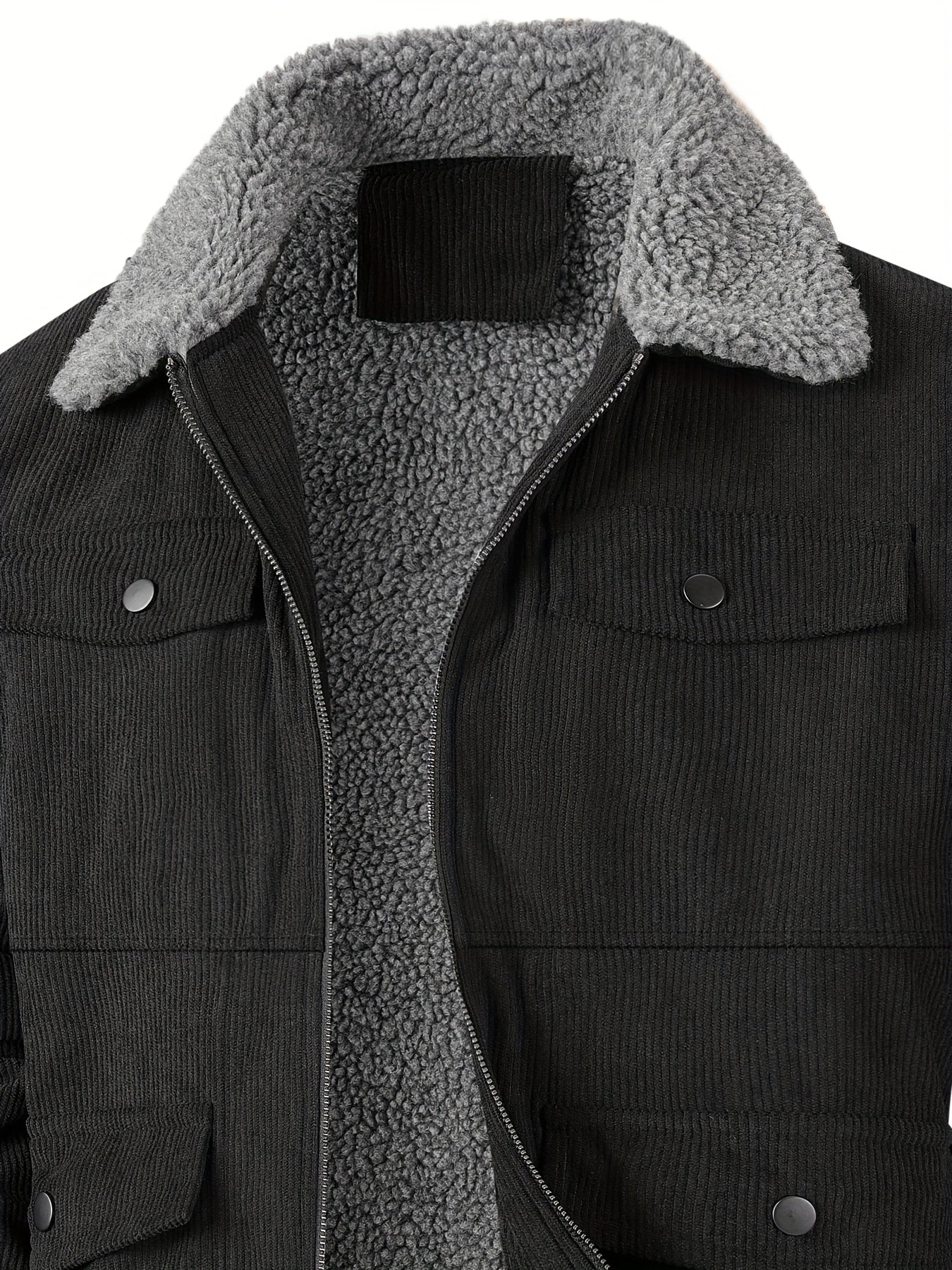 Men'S Heavy-Duty Thermal Jacket - Windproof & High Quality Winter Coat with Zipper Closure, Multi-Pocket Design, Non-Stretch Fabric - Cold Weather Outerwear for Everyday, Thick, Windproof Jacket, Casual Outerwear, Durable Con