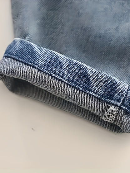 Boys' Casual Cotton Blend Sweatshirt & Denim Pants Set for Spring/Fall - ayq