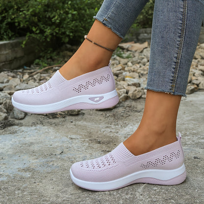 Women's Breathable Slip-On Flat Shoes with Soft PVC Sole