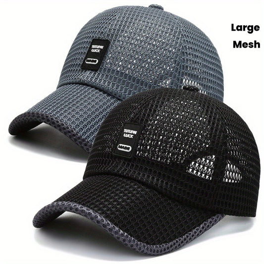 2 Pack Summer Breathable Baseball Caps for Men & Women