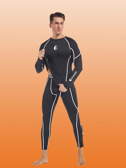 Men's Thermal Fleece Underwear Set for Cold Weather Sports