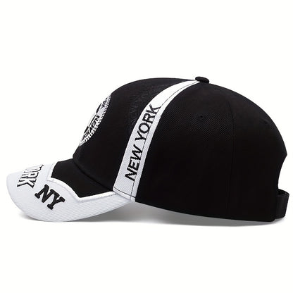 NY Embroidered Lightweight Baseball Cap with Adjustable Strap