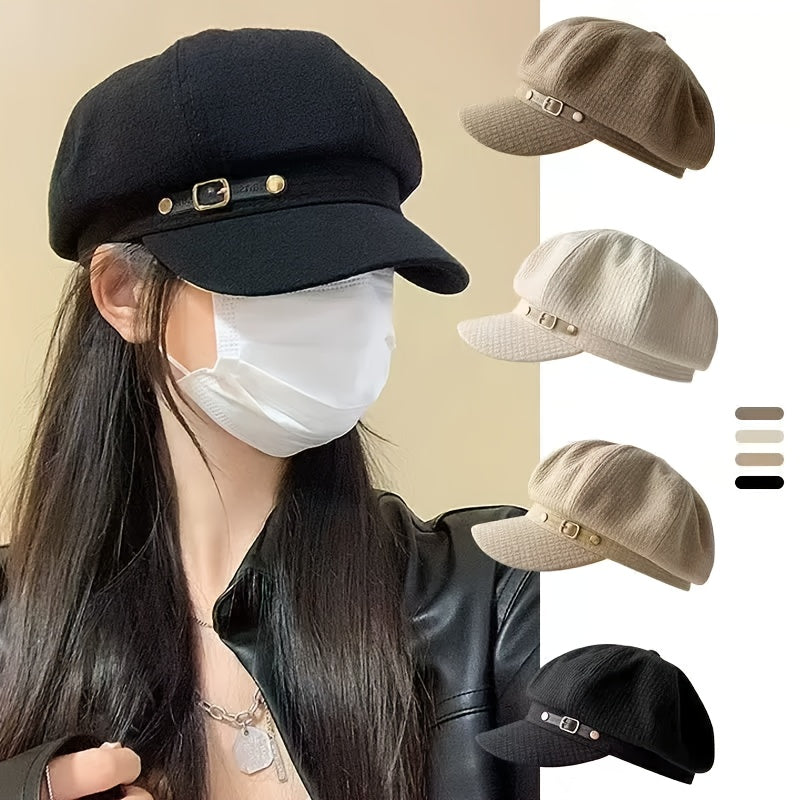 Women's Lightweight Octagonal Breton Cap Stylish Outdoor Hat