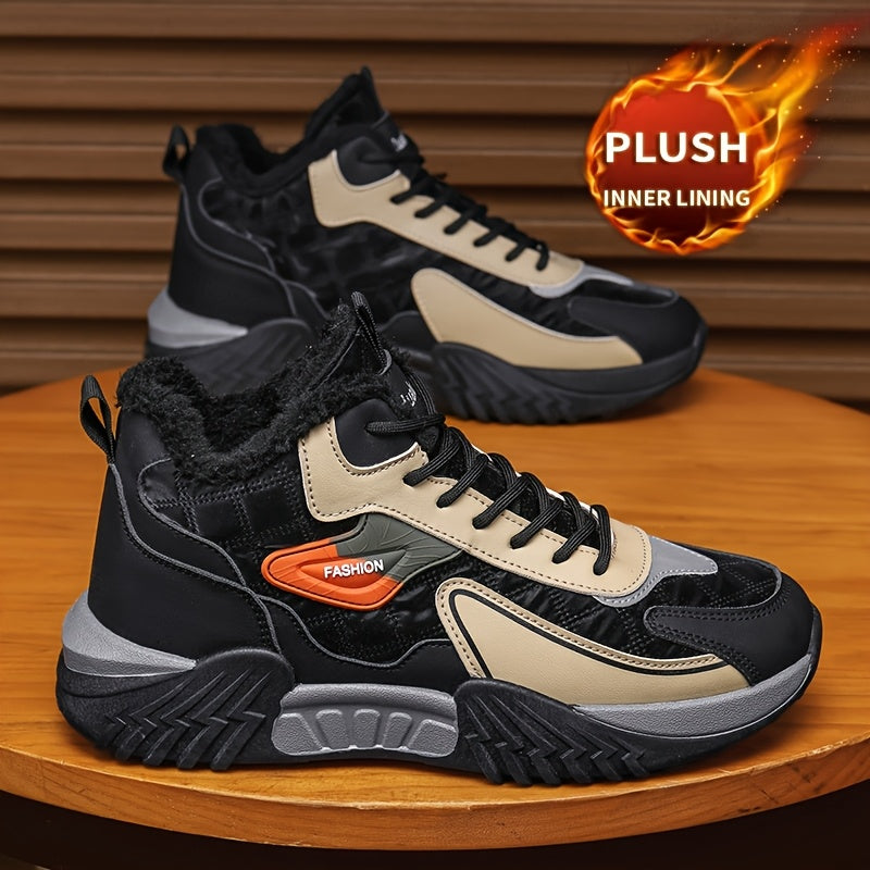 Men's Winter Chukka Boots, Fleece-Lined Outdoor Hiking Shoes