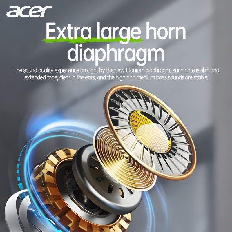 30h Wireless Earbuds Acer OHR503 Mini Sport Wireless Earbuds | Wireless Stereo, Long 30h Standby, Noise-Canceling, Comfortable Wear | Universal Fit, Latest Model, Touch Control