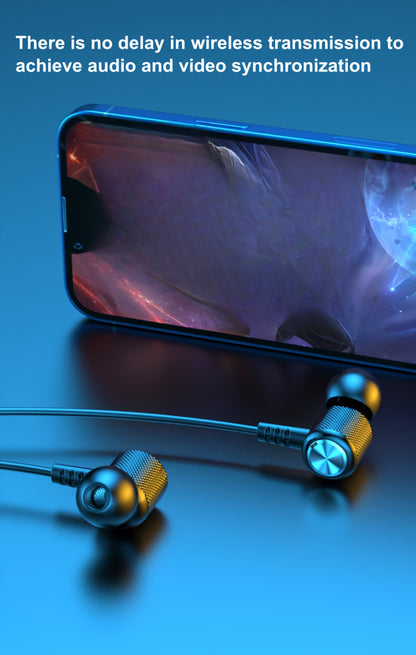 Neckband Wireless Earbuds with Extended Battery Life, Designed for Sports Activities.