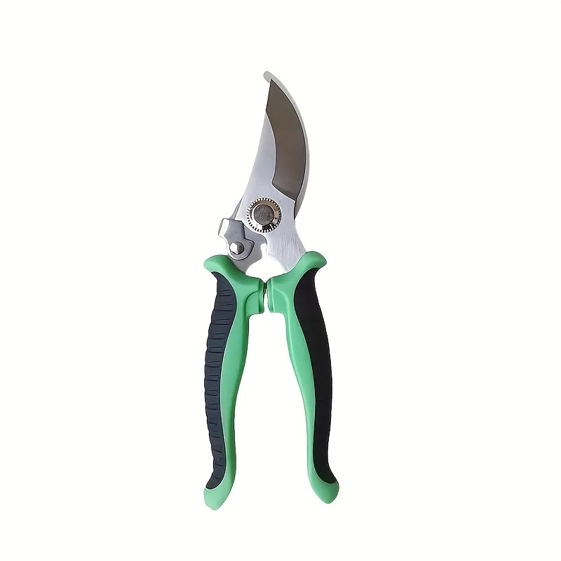 Heavy-Duty Professional Stainless Steel Pruner with Comfort Grip, Multi-Functional Garden Shears and Secateurs - Non-Slip Ergonomic Design for Effortless Spring Assisted Opening & Closing; Sharp Blades Cut Thick Branches With - ayq