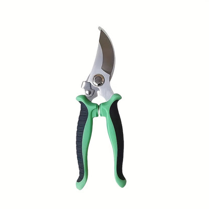 Heavy-Duty Professional Stainless Steel Pruner with Comfort Grip, Multi-Functional Garden Shears and Secateurs - Non-Slip Ergonomic Design for Effortless Spring Assisted Opening & Closing; Sharp Blades Cut Thick Branches With - ayq