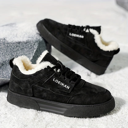 New Autumn-Winter Men's Padded Thick Snow Boots, Fashion Casual Trendy Street Party Versatile Skateboard Shoes