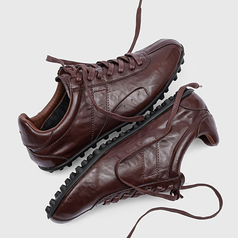 Men's Minimalist Pleated Casual Lace-Up Training Shoes