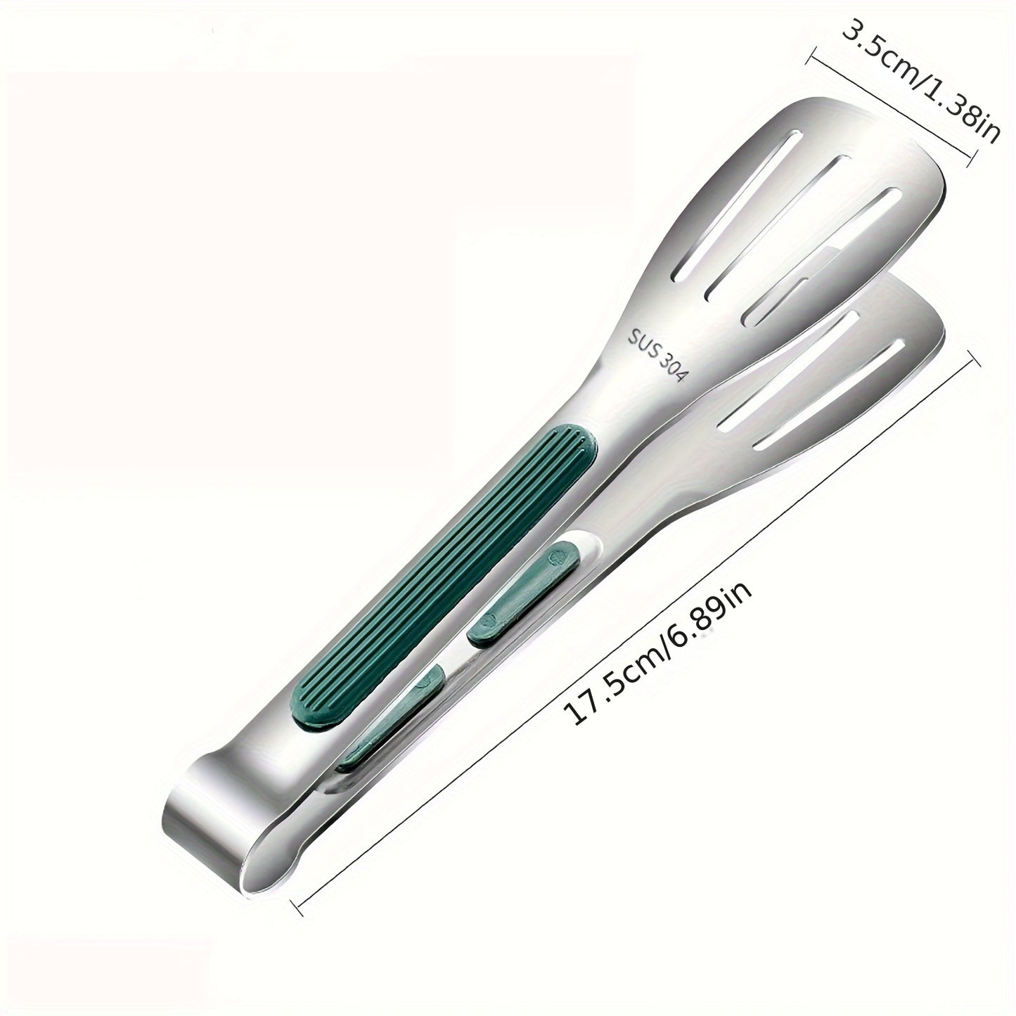 Stainless Steel Kitchen Cooking Tongs, Stainless Steel Food Tongs, Bread Serving Tongs, Anti Scalding Silica Gel, Dishwasher Safe - Small, Medium, Large