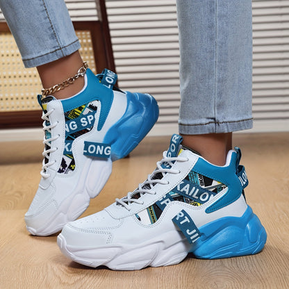 Women'S High-Top Plaid Skate Sneakers - Lightweight, Non-Slip, Shock-Absorbing Sneakers with EVA Sole, Synthetic Faux Leather Upper  Fabric Lining for All-Season Sports and Casual Wear, Casual Sneakers   Stylish Lace-Up Shoe