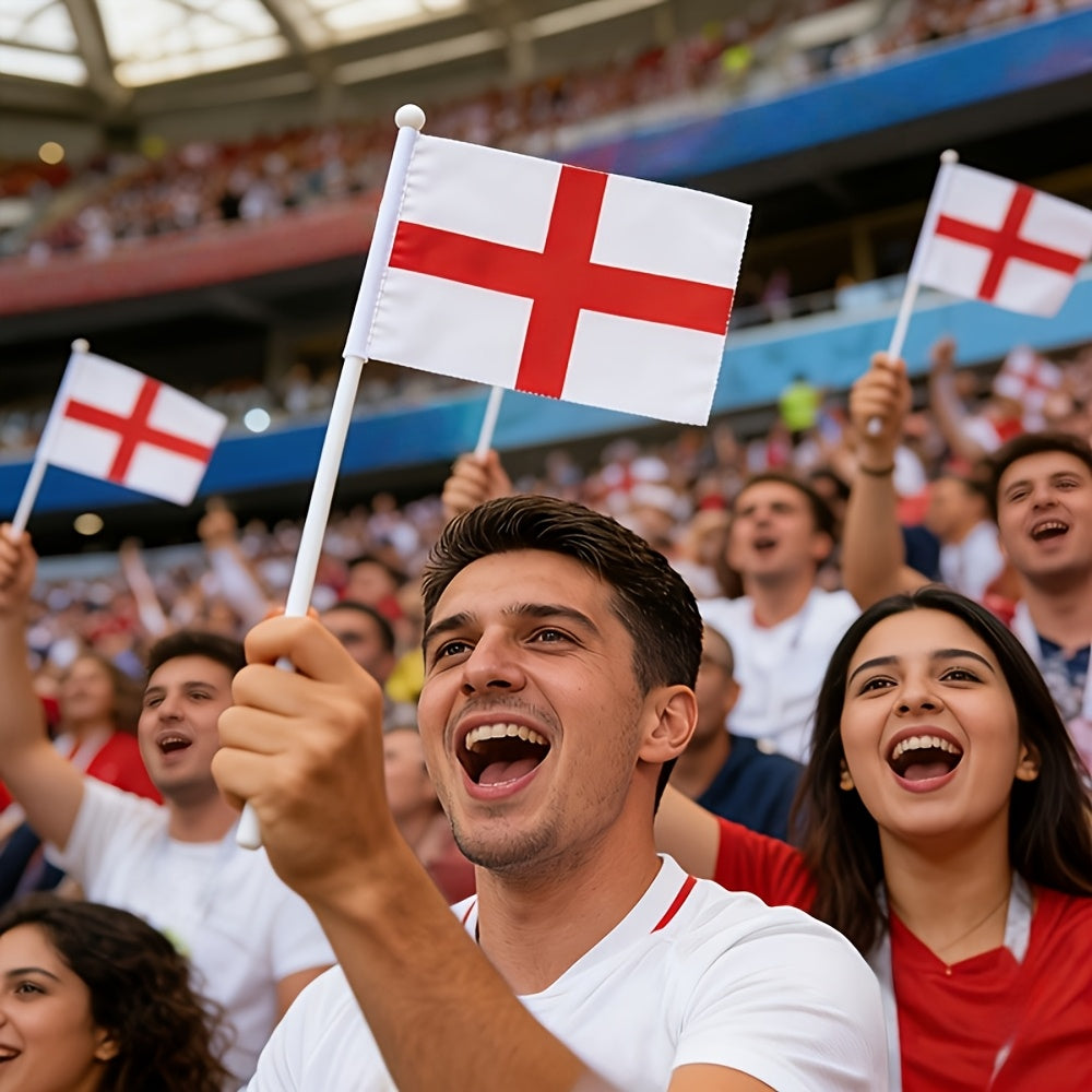 3pcs Portable Hand-Waving Flags for Sports Fans and Events
