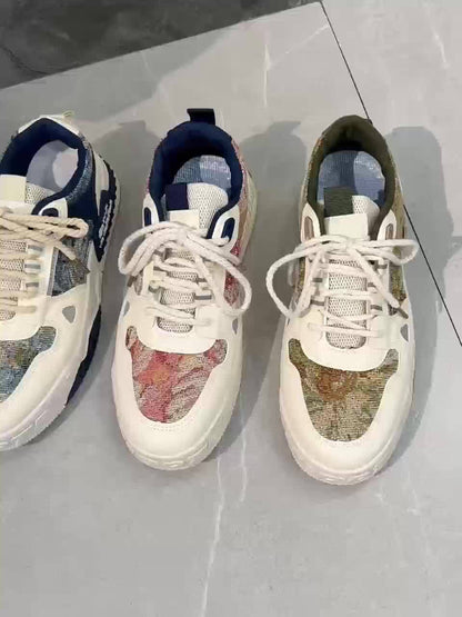 Men's Trendy All-Season Sneakers - Breathable, Non-Slip Casual  Sport Shoes with Thick Platform Sole, Lace-Up Design, Fashion Sneakers