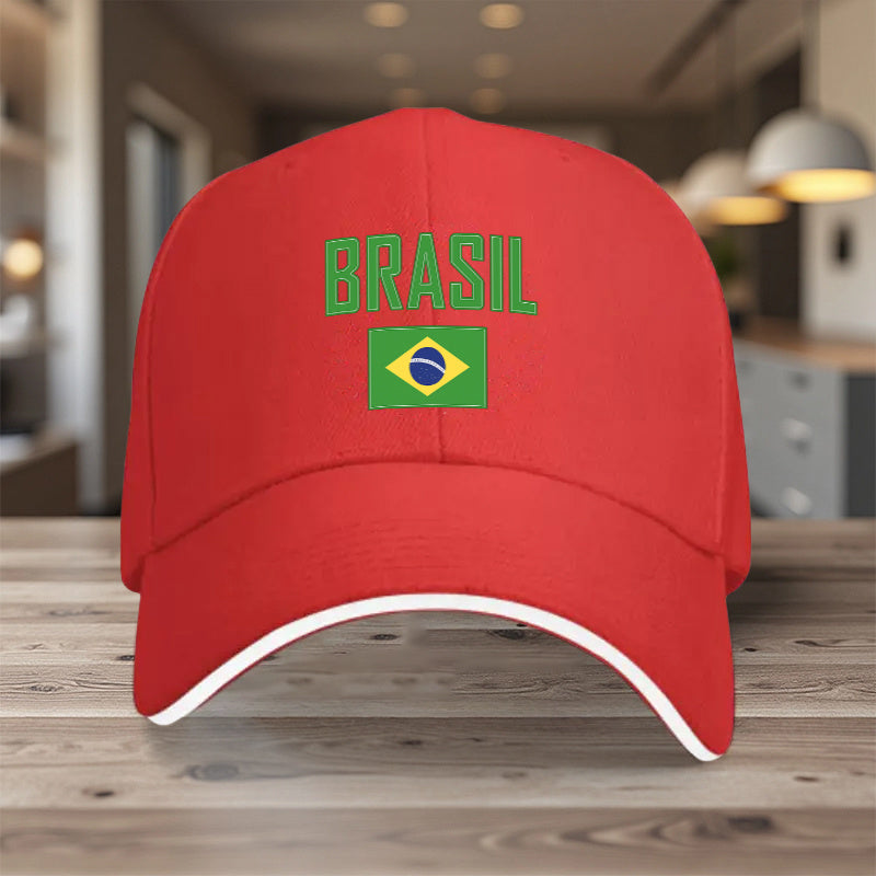 Lightweight Adjustable Brazil Flag Baseball Cap for Men & Women