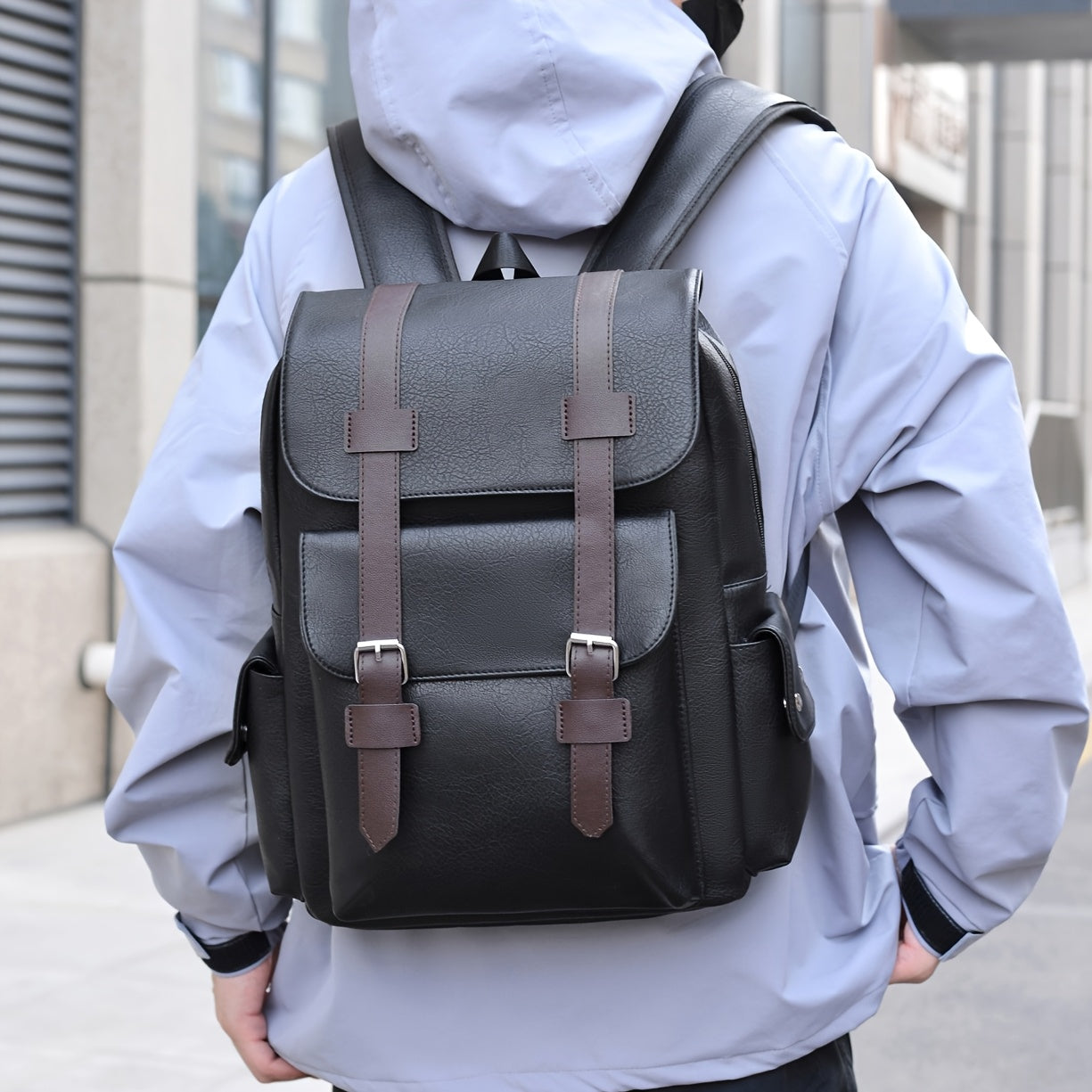 Unisex Large Capacity Backpack with Multiple Pockets, Business Casual Travel Commuter Neutral Style Dual Shoulder Bag for and Laptop