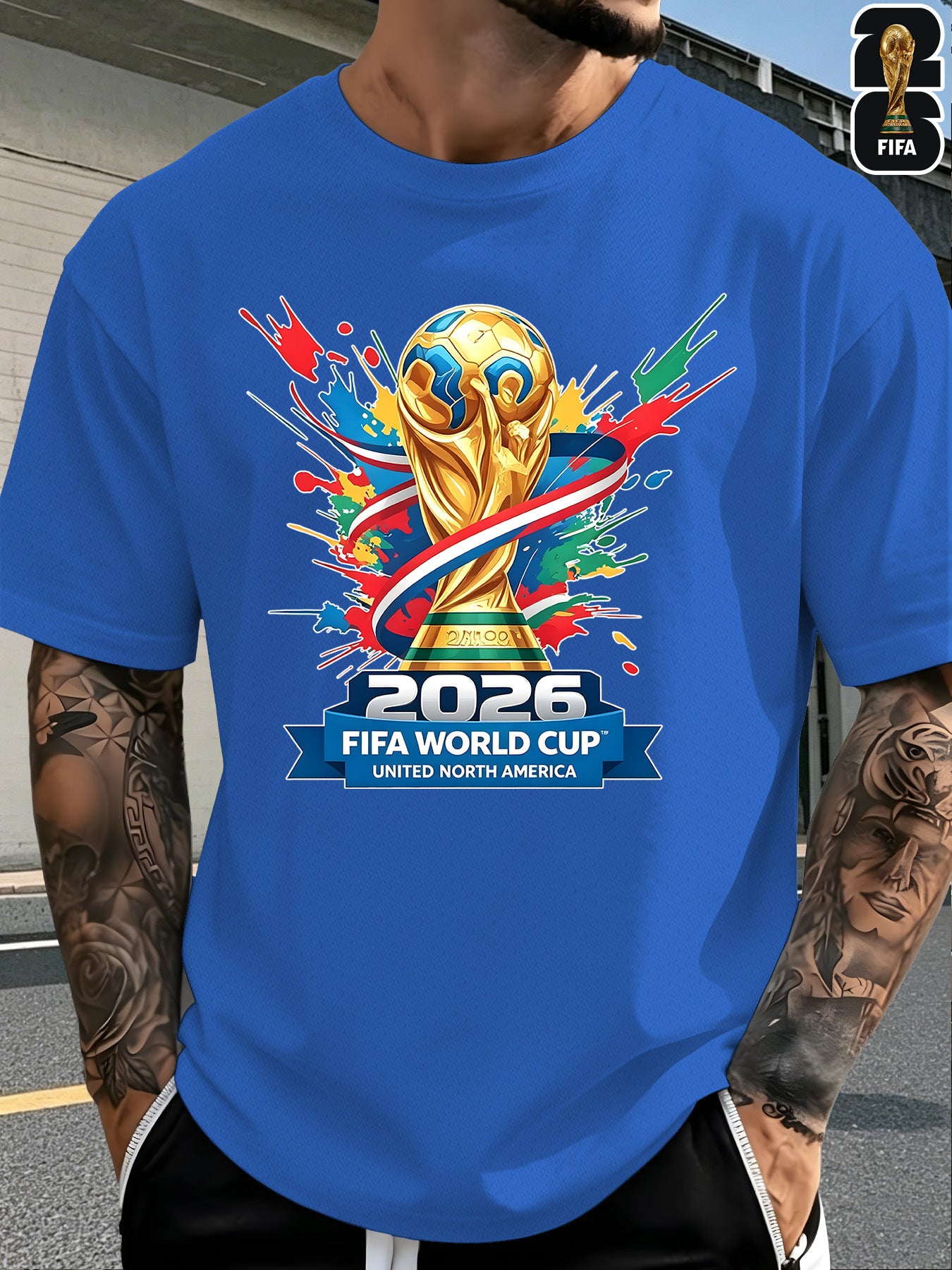 Men's FIFA World Cup Casual Printed Summer T-Shirt