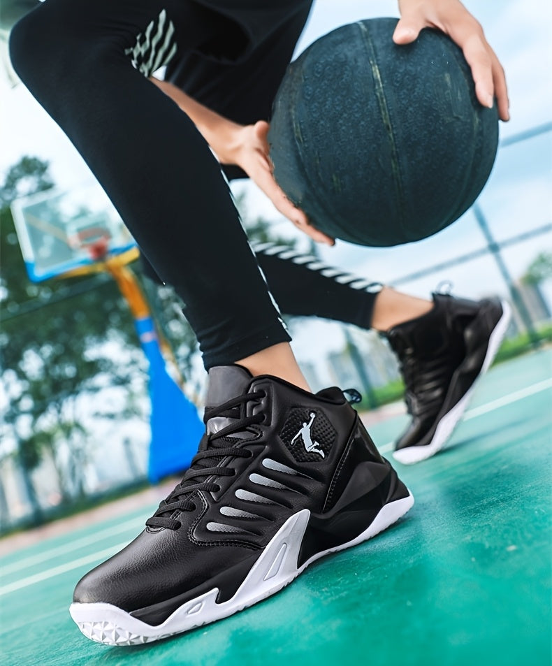 [sneakers] Extra-Large Outdoor Trail Shoes for Men, Featuring Slip Resistance, Shock Absorption, Durability, Trendy Basketball Design, Versatile Sports Footwear, Lightweight Comfort, Casual Style, Soft Sole, And Rebound Train