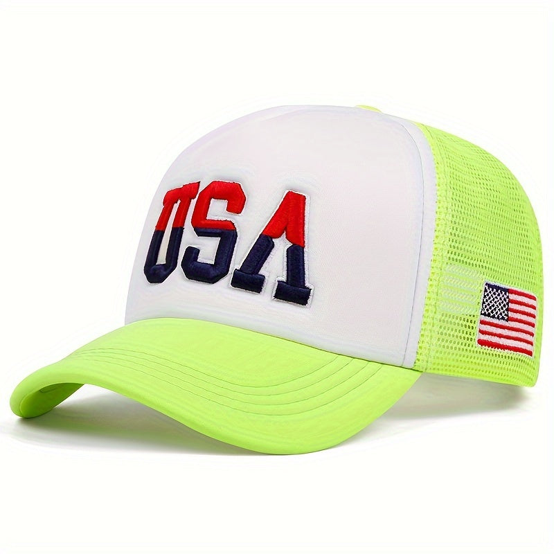 Men's Breathable USA Flag Baseball Cap Casual Mesh Hat