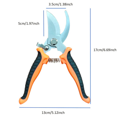 Gardening Scissors | Comfortable Grip, Spring-Assisted, Sharp and Non-Slip, Ideal for Pruning Branches and Flowers, Modern Stainless Steel Blades - ayq