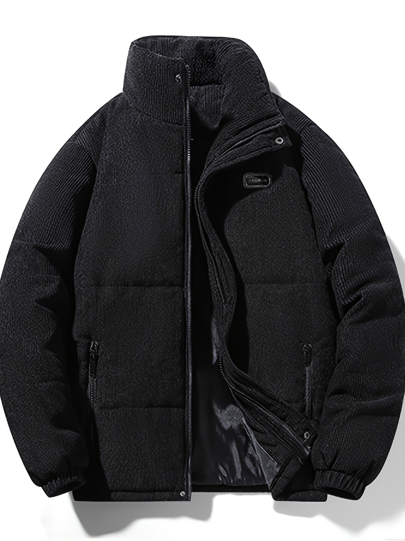 Men'S Heavyweight Winter Jacket - Thermal Insulated Cold Weather Coat with Full-Zip Closure, Front Zipper Pocket - Brown Outer Shell for Everyday & Formal Use - Non-Stretch Fabric Construction - Fall/Winter Outerwear, Winter