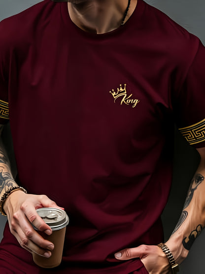 Men's Casual Summer Crew Neck Short Sleeve and Shorts Set