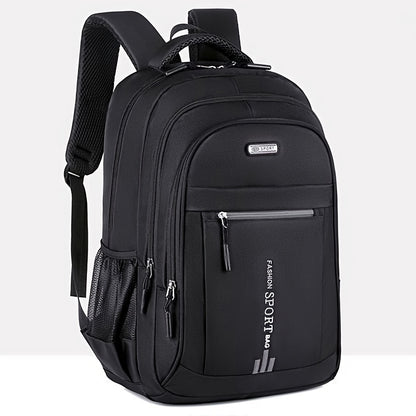 Unisex Large Capacity Travel Backpack - Durable Nylon Laptop Bag with Multiple Compartments, Business  Casual Style, Black with Green Accents, 60.96cm x 40.64cm x 8, Backpack for Travel