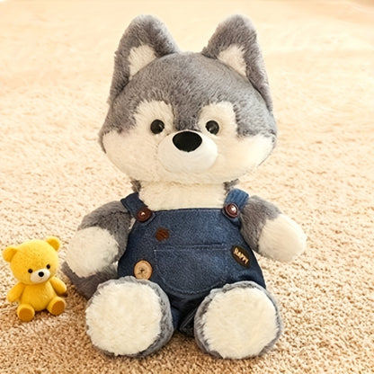 Cute Clothed Husky Plush Toy | Soft Fabric, Ideal for Christmas and Birthday Gifts, Conveys Warmth and Joy