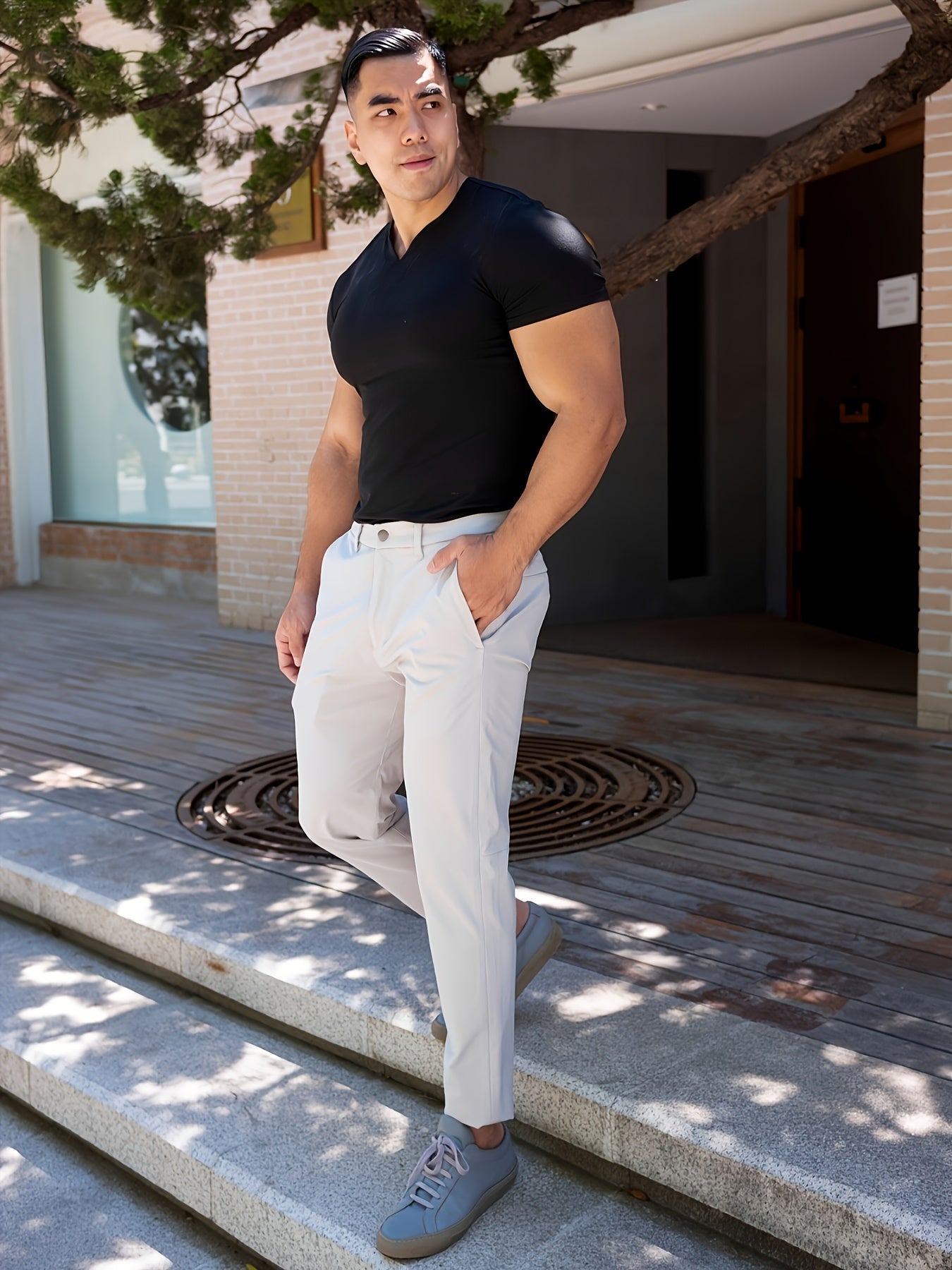 Men's Quick-Dry Gym T-Shirt - Muscle Crew Neck Workout Shirt, Stretch Athletic Tee for Weightlifting, Running, Training - Non-See-Through Muscle Builder Top (Hand Wash/Dry Clean) - Ideal for Gym  Casual Outfits, Gym Shirt, A