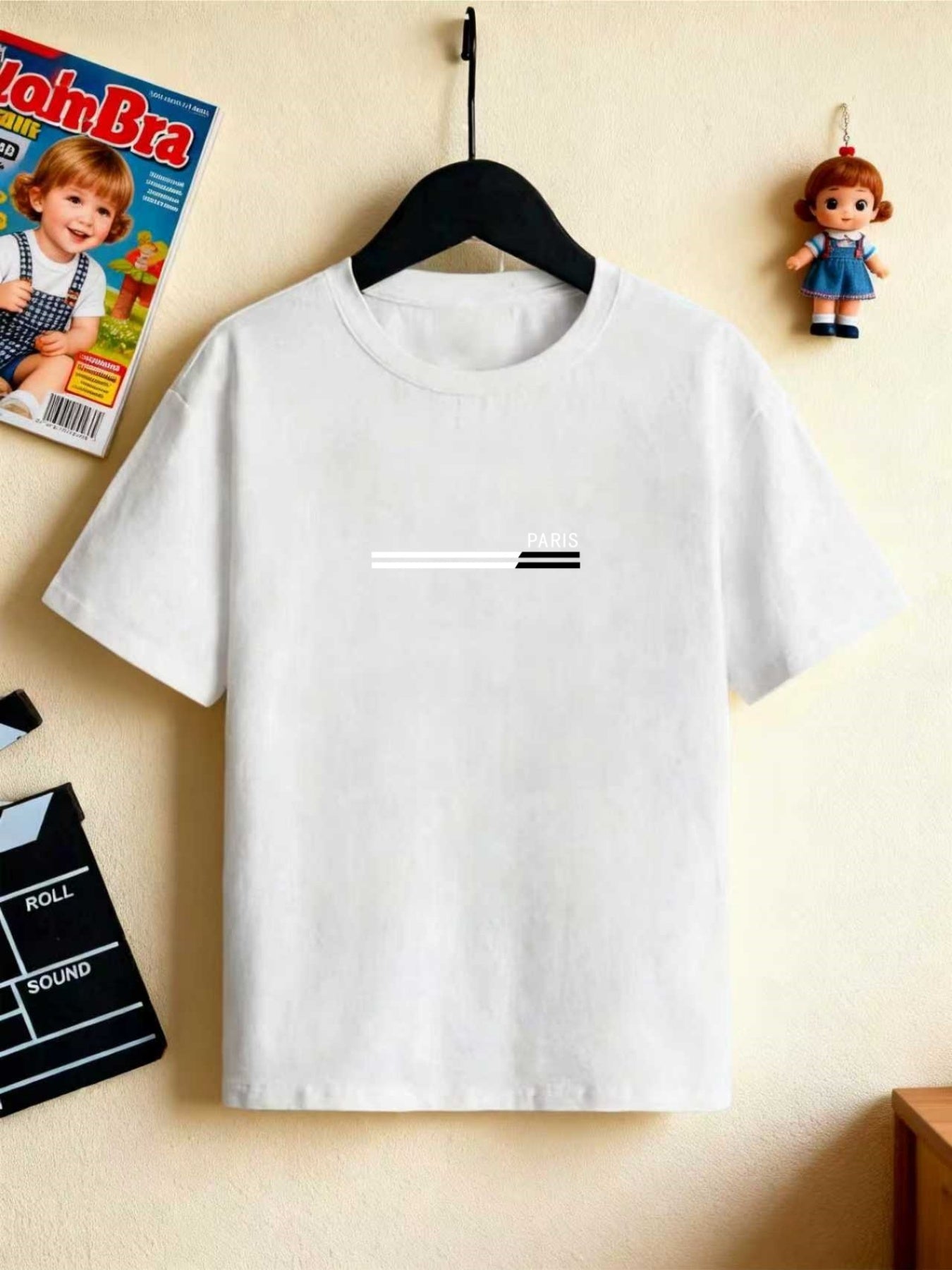 Boys' Cotton Crew Neck Short Sleeve T-Shirt Summer Casual