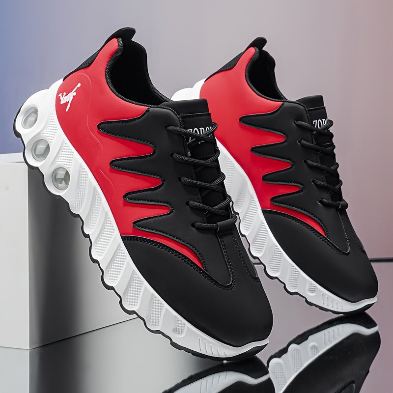 [sneakers] Trendy Men'S Cross-Training Shoes | ZQBOBING Mid-Top Lace-Up with Faux Upper, PVC Sole, EVA Insole | Perfect for All-Season Outdoor Activities