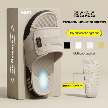 New Men'S Indoor And Outdoor Slippers, Home Shoes, Thick-Soled EVA Non-Slip Slippers, Stylish Thick-Soled, Silent, And Wear-Resistant - ayq